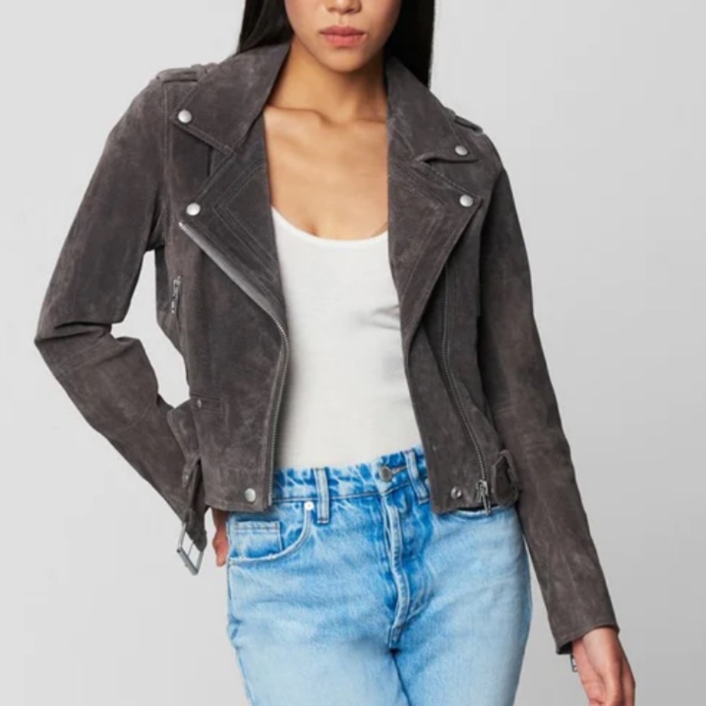BLANKNYC suede moto jacket